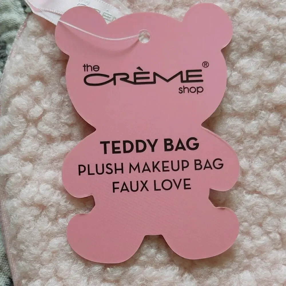 The Crème Shop Teddy Bag Heart Plush Makeup Pouc